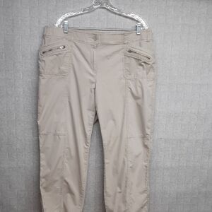 Chico's Light Tan Cargo Style Crop Pants